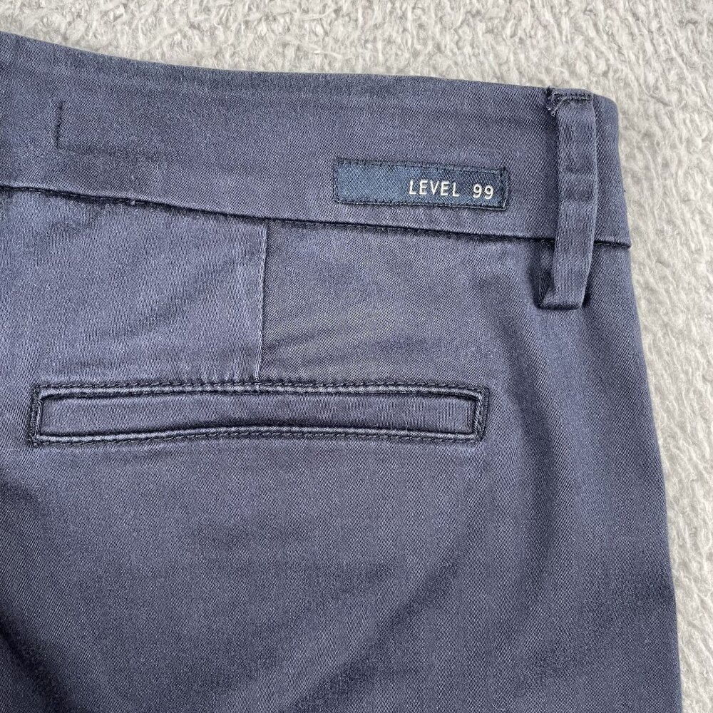Level 99 Pants Womens 27P Navy Omens Francis Straight Leg Cropped Mid Rise - Picture 4 of 6